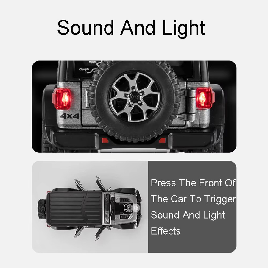 MAKEDA Wrangler G63 Modellauto, 1:22, mit Licht und Sound, Schwarz - Bild 3