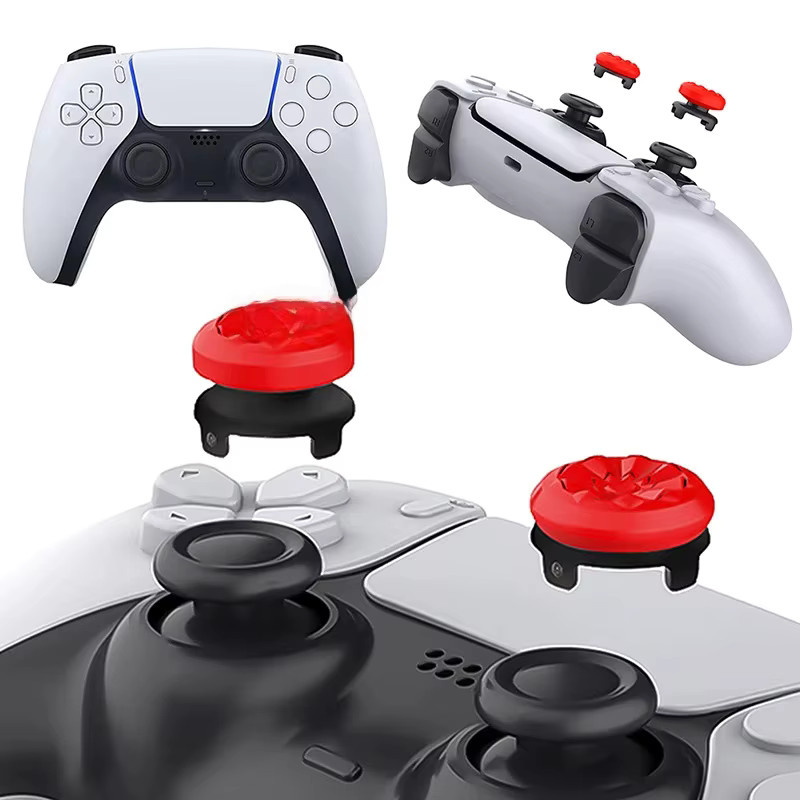 AILEHKUO Hand Grip Extender Caps Anti-Slip Gamepad Thumb-Stick Griffe für PS5 und PS4 Controller, 2 Stück, Schwarz - Bild 4