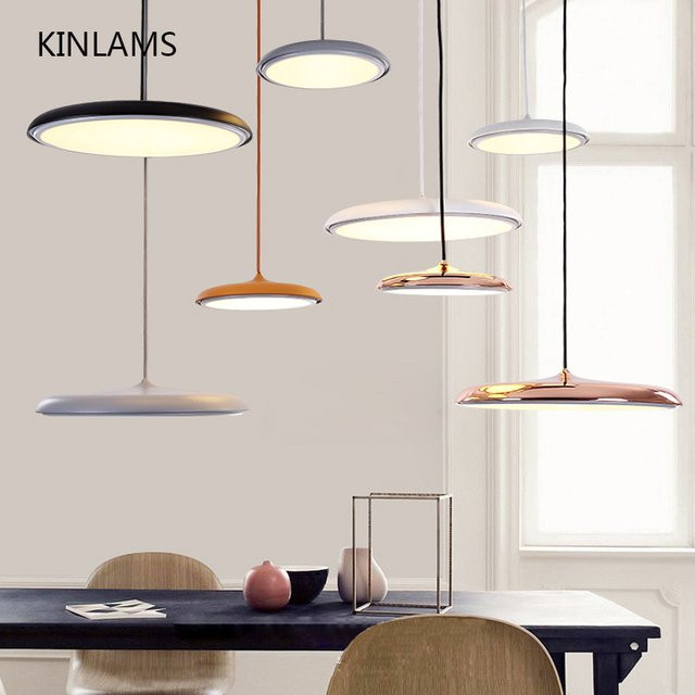 KINLAMS Moderne LED-Pendelleuchte in Ringform, UFO-Design, Schwarz, Rund - Bild 1
