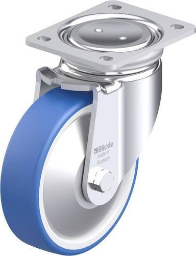 Blickle LUH-POTHS 160G-FA Stahlblech-Lenkrolle in Blau mit 160 mm Rad-Durchmesser und 400 kg Tragfähigkeit - Bild 1