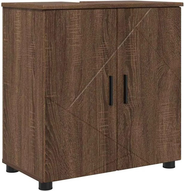 vidaXL Badezimmerschrank in Eiche Braun mit Türen, B/T/H: 61 x 35 x 64 cm - Bild 1