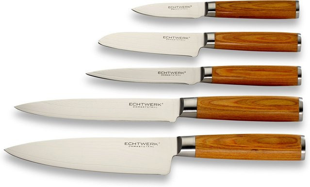 ECHTWERK Damastmesser Set 5-teilig in Silber und Weiß - Bild 1