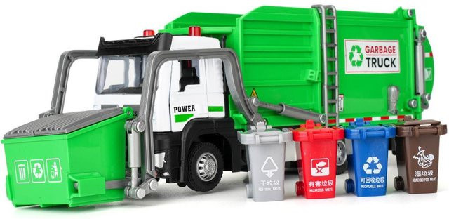 Linyi toy car Müllwagen Auto Modell, 1:32, mit Ton und Licht - Bild 1