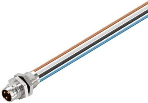 Weidmüller Sensor-Aktor-Einbausteckverbinder M8 Stecker in Silber mit 4 Polen - Bild 1