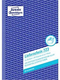 Avery Zweckform Lieferschein Nr. 723, A5, Weiß und Blau - Bild 1