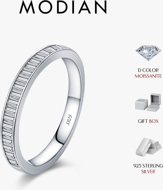 MODIAN Ringe, 925 Silber, Moissanit, Damen - Bild 1