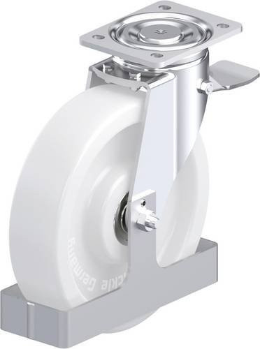 Blickle Stahlblech-Lenkrolle LH-SPO 250K-ST-FS in Weiß, Rad-Durchmesser: 250 mm, Tragfähigkeit: 900 kg - Bild 1