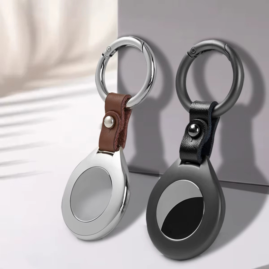 CHIICSMART Leder-Metall-Schutzhülle für Apple AirTags als Anti-Kollisions-Schlüsselanhänger für dich - Bild 2