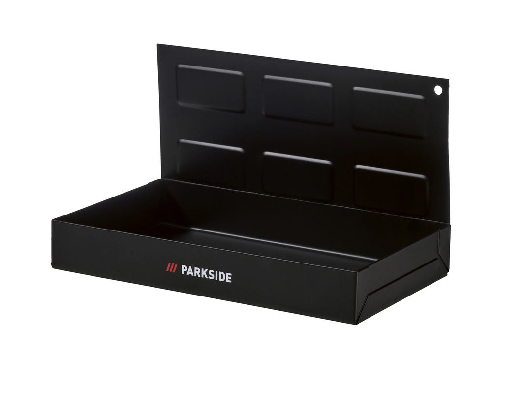 Parkside Magnetablagen Set 3-teilig in Schwarz aus Stahl und Kunststoff - Bild 3