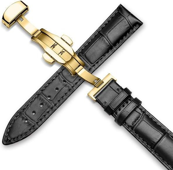 Uhrenarmband Kalbsleder, Schwarz, Herren - Bild 1