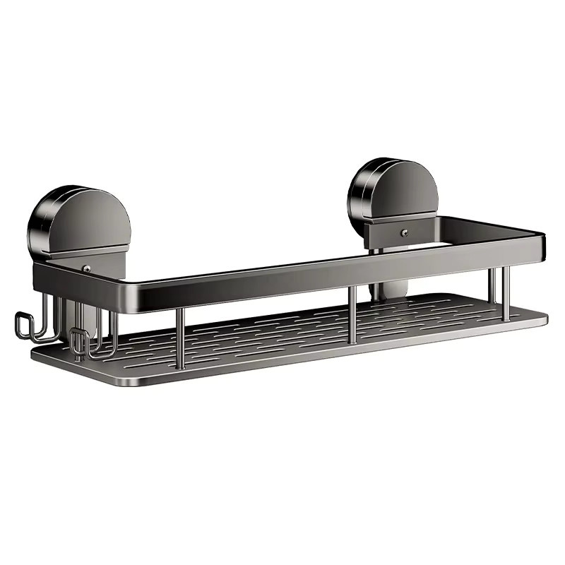 YUNJIEYA Aluminium Badezimmer Regal mit Saugnapf zur Wandmontage ohne Bohren - Bild 5