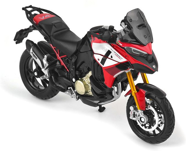 Bburago Ducati Multistrada V4 Motorrad-Modell, 1:18, statisches Druckgussmodell - Bild 1