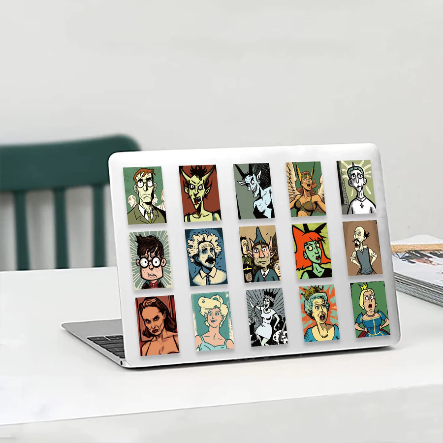 56 Stück wasserfeste Horror-Meme-Aufkleber in Multicolour für Laptop, Skateboard und Scrapbooking - Bild 3