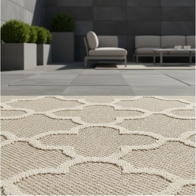 Outdoorteppich IMST von Kadima Design im Skandi-Stil, Beige, B: 160 cm, T: 230 cm - Bild 1
