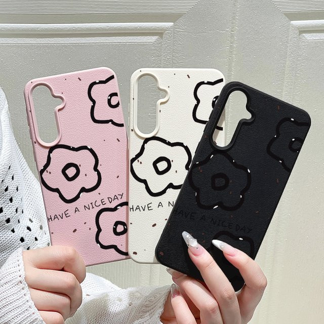 Handyhülle mit Blumen-Litschi-Muster für Samsung Galaxy Modelle in Pink - Bild 1