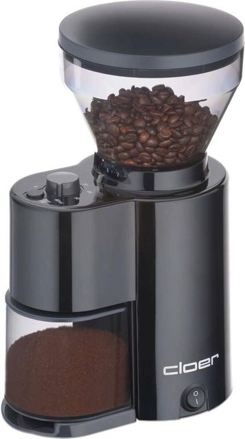 Cloer Kaffeemühle 7520 mit Kegelmahlwerk in Schwarz - Bild 1