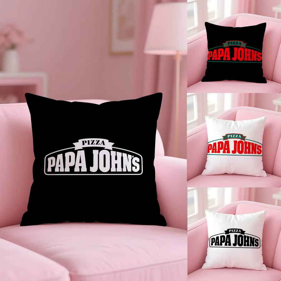 P-Papa J-John's Kissenbezug aus weichem Plüsch mit doppelseitigem Druck, Schwarz und Weiß, Breite: 30 cm, Breite: 30 cm - Bild 3