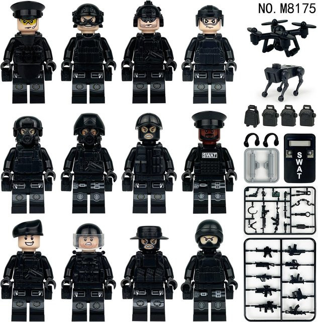 M8175 SWAT Pionier Baustein Minifiguren, Polizei, ab 14 Jahren - Bild 1