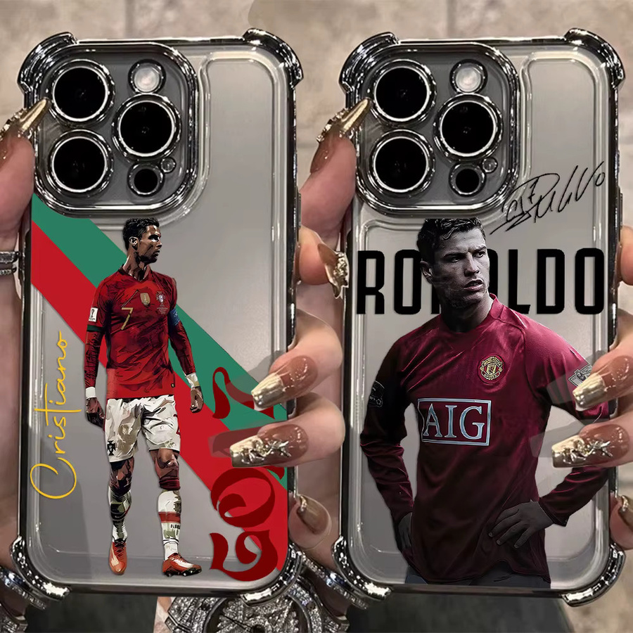 Galvanisierte Handyhülle mit Fußballspieler C-CR7 Motiv für Samsung Galaxy S26 S25 S24 S23 S22 S21 S20 FE Note20 Edge Plus Ultra 4G 5G Anti-Schock Schutzhülle - Bild 1