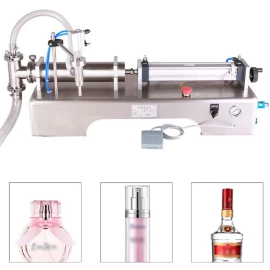 Bymaocar Pneumatische Flüssigkeitsabfüllmaschine in Silber aus Edelstahl, Automatischer horizontaler Füller für Honig und Parfüm, 100-1000ml - Bild 2