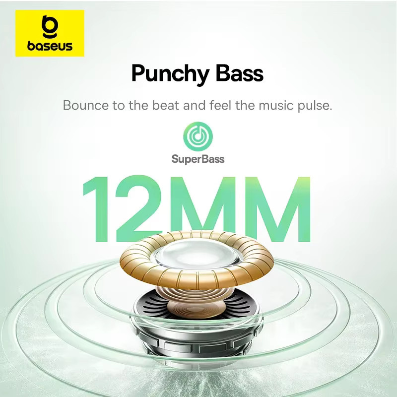 Baseus Bass EP10/BP1 NC True Wireless In-Ear Kopfhörer mit ANC Geräuschunterdrückung, Bluetooth 6.0 und 4 Mikrofonen, Schwarz - Bild 3