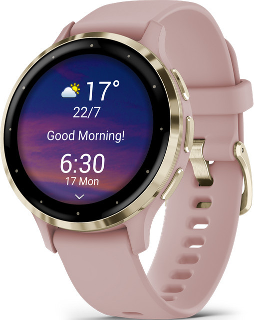 Garmin Venu 3S Smartwatch, 41 mm, Silikon, Damen, Rose/Gold - Bild 2