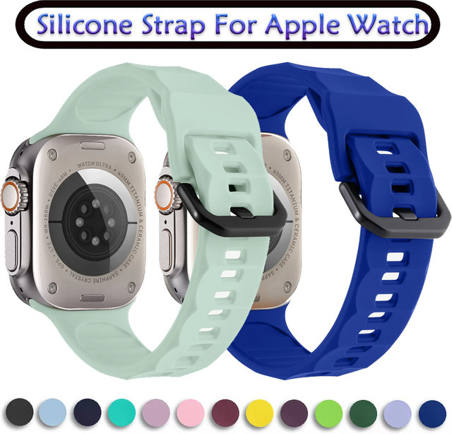 Uhrenarmband Silikon, wellenförmig, Unisex - Bild 1
