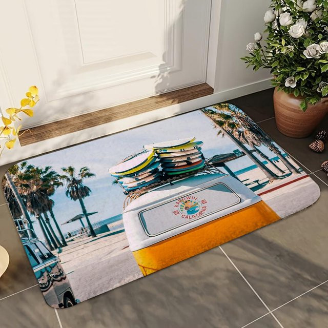 JGJG Strandbus Badezimmermatte rutschfest und saugfähig, B/B: 40 x 60 cm, mehrfarbig - Bild 1
