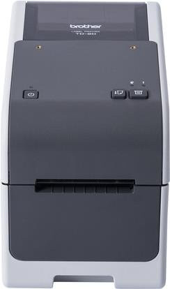 Brother TD-2310D203 Thermodirekt-Etiketten- und Belegdrucker in Schwarz mit USB 2.0 und 203 dpi für Rollen mit 6,3 cm Breite - Bild 1