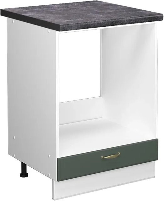 Vicco Herdbauschrank Fame-Line im Landhausstil, Farbe Grün-Gold-Weiß-Anthrazit, B/T/H: 60 x 60 x 82 cm - Bild 1