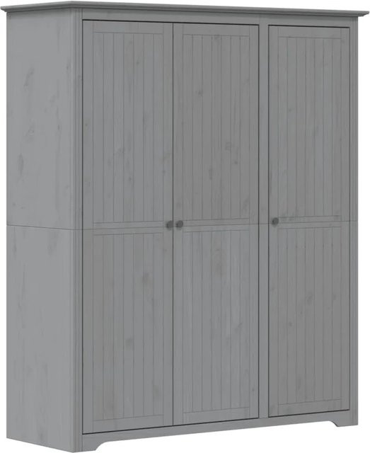 vidaXL Kleiderschrank BODO in Grau aus Massivholz Kiefer mit französischem Design, B/T/H: 151,5 x 52 x 176,5 cm - Bild 1