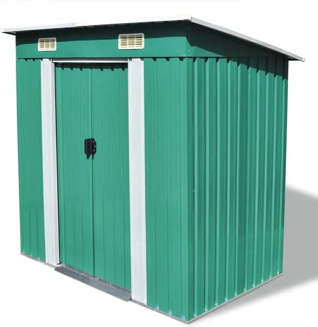 vidaXL Gartenschuppen aus Metall in Grün 657421 - Bild 1