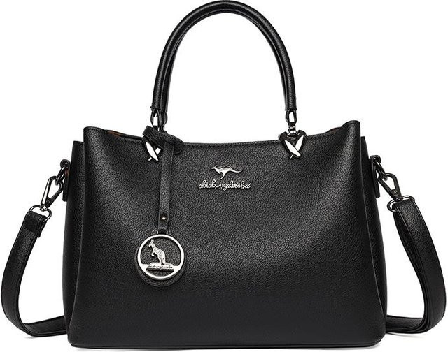 Weft Crossbody-Tote-Handtasche Leder, schwarz, Damen - Bild 1