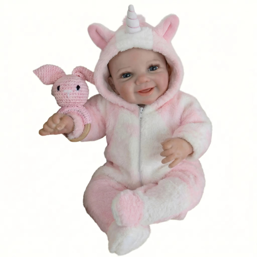 NPK Reborn Baby Puppe Vivienne, 18 Zoll, Stoffpuppe, Ganzkörper-Stoffpuppe - Bild 2