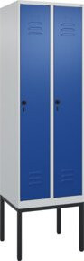 C+P Spind Classic PLUS Spind mit 2 Abteilen, Gestell mit Sicherheits-Drehriegel, 4 Garderobenhaken und mittiger Trennwand, H x B x T: 212 x 60 x 50 cm - Bild 1