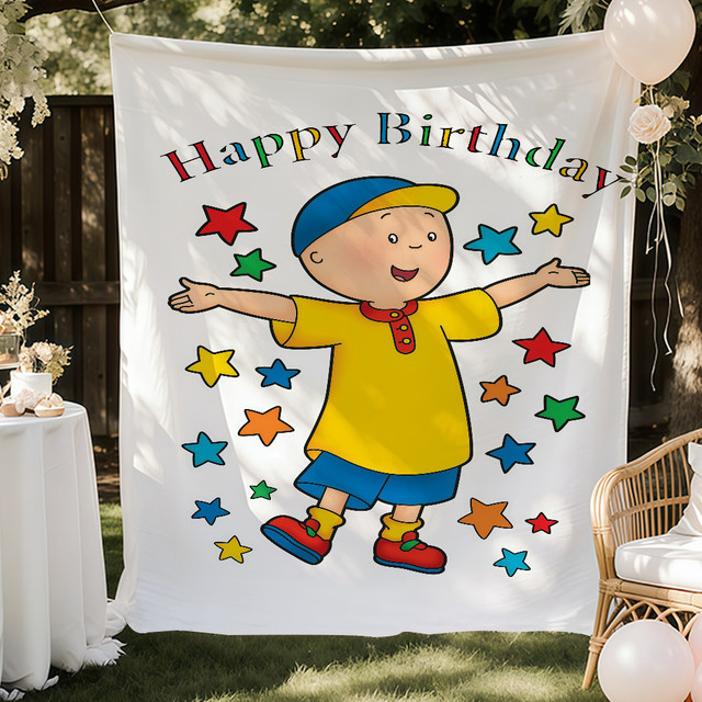 Warner Bros. Caillou Flaggen Kunstdruck Mehrfarbig B: 60,0 cm, H: 40,0 cm - Bild 1
