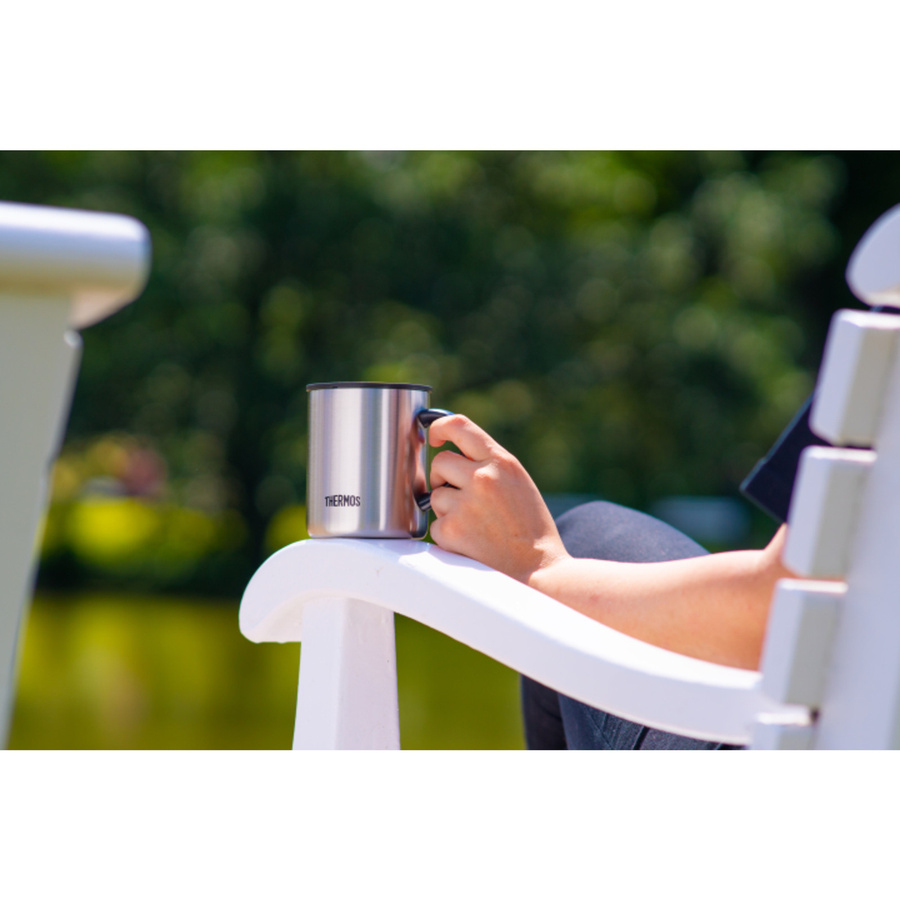 Thermos Thermobecher LONGLIFE in Schwarz und Silber - Bild 2