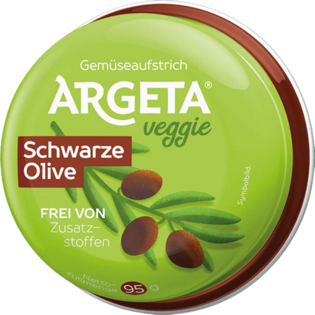 Argeta Veggie Schwarze Olive Gemüseaufstrich 95 g - Bild 1