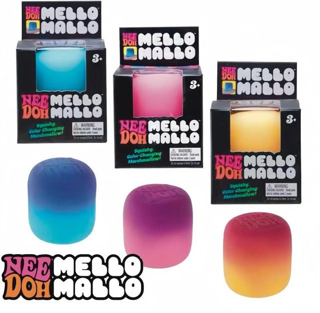 Needoh Mello Mallo, UV-Licht-reaktives Quetschspielzeug, Marshmallow-Textur - Bild 1