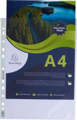 Exacompta Prospekthüllen Forever DIN A4, transparent, genarbt, 100 Stück - Bild 1