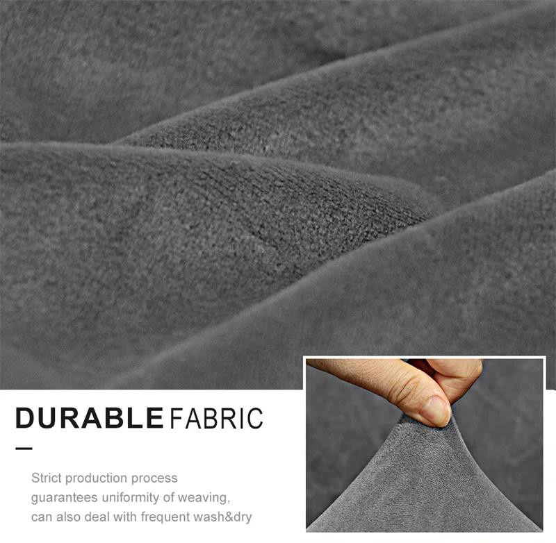 Yiran Furniture Dehnbarer Stuhlbezug aus Samt in Grau für Esszimmerstühle und Sessel - Bild 2