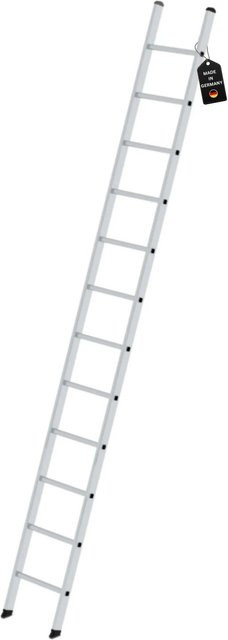 PROREGAL Sprossen-Anlegeleiter ohne Traverse in Silber mit 12 Sprossen - Bild 1