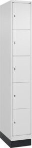 C+P Schließfachschrank Classic PLUS mit Sockel und 1 Abteil, Farbe: Verkehrsweiß (RAL 9016), H x B x T: 195 x 30 x 50 cm - Bild 1