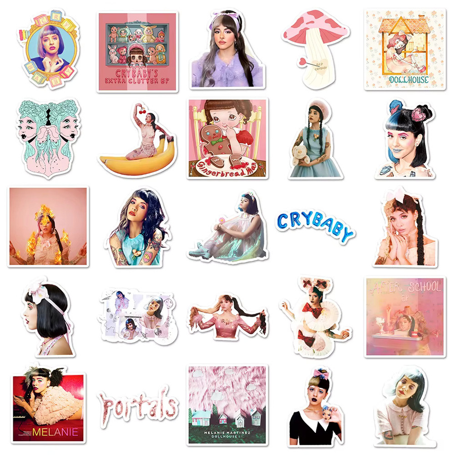 Ritnow Melanie Martinez Stern Aufkleber Set, Ästhetische Cartoon Sticker in Mehrfarbig für Notebook, Telefonhülle und Koffer - Bild 3