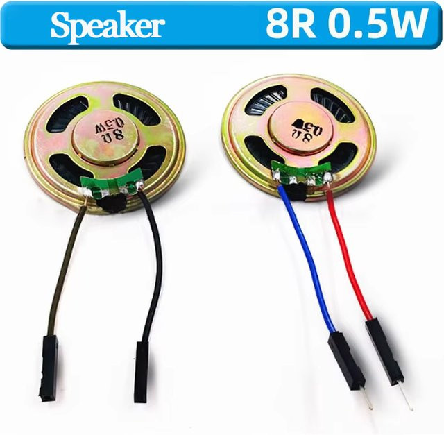 JCD Lautsprecher 8 Ohm 0,5 W für elektronisches Hundespielzeug mit Dupont-Stecker Durchmesser: 40 mm, Multicolor - Bild 1