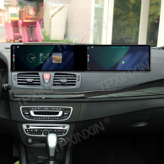 TPXINXIN 24,6 Zoll Android Auto und CarPlay Multimedia-Autoradio mit GPS-Navigation für Renault Megane 3 2009-2014 in Schwarz - Bild 1