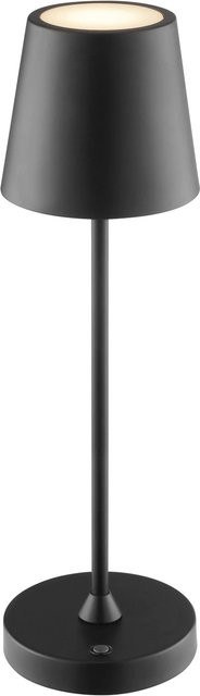 Brilliant LED Tischleuchte Elora dimmbar in Schwarz/Weiß mit Akku und Touch-Funktion, Höhe: 11 cm - Bild 1