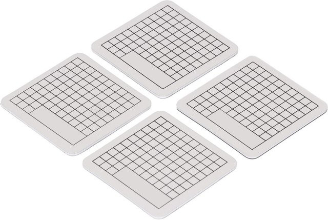 Igeteck Schneidematten Set 4 Stück Mini Modellierpads mit Skala in Weiß, B/B/H: 6 x 6 x 6 cm - Bild 1