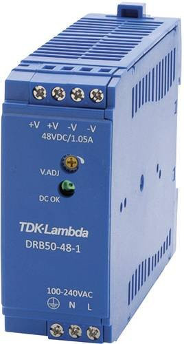 TDK-Lambda DRB50-48-1 Hutschienen-Netzteil 48 V/DC 1.05A 50.4W - Bild 1