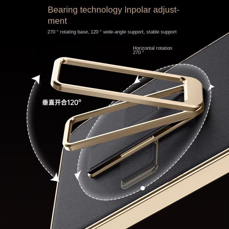 Xiaomi 17 Ultra Schutzhülle mit Lederarmband und Metallständer in Weiß - Bild 6